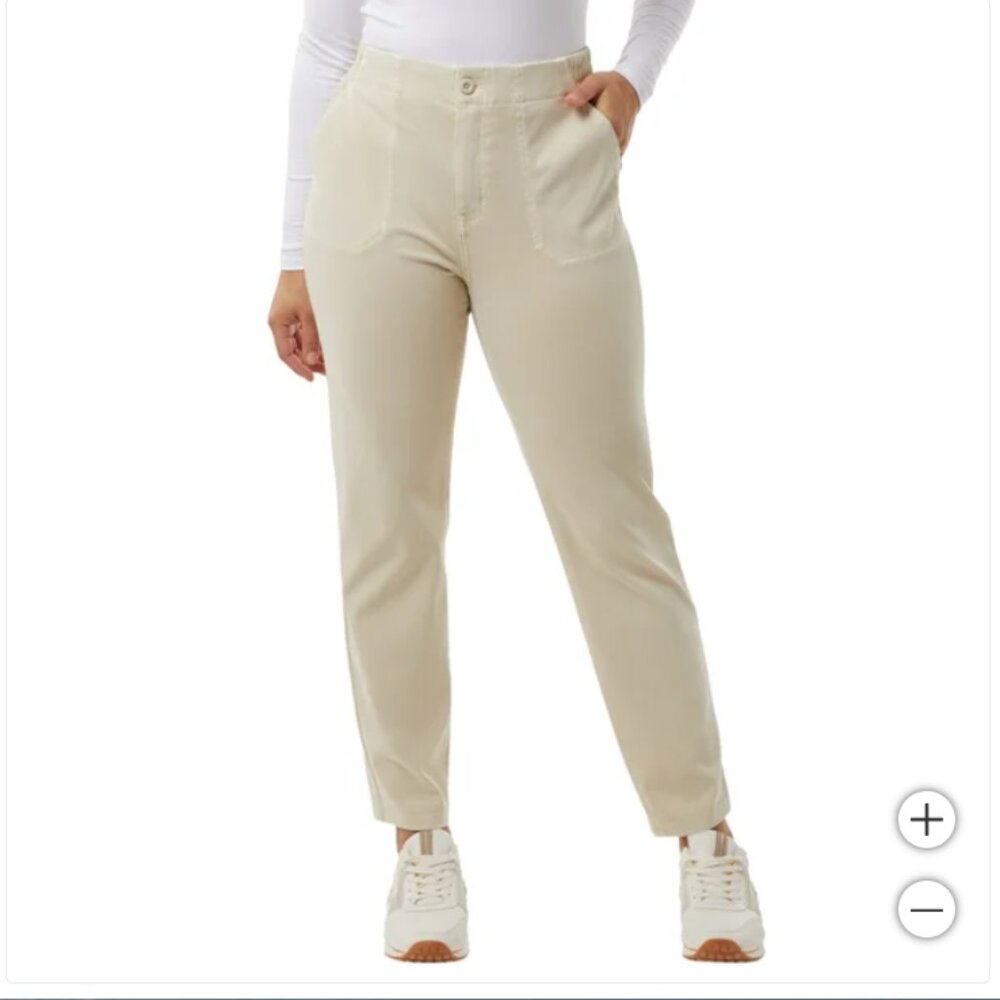 32 Degrees Womens Knit Stretch Elastic Waist Twill Pant